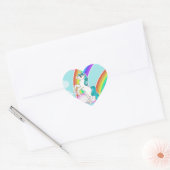 Eenhoorn en Rainbow Heart Stickers (Envelop)