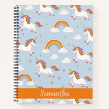 Eenhoorn en regenbogen patroon