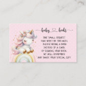 Eenhoorn en Regenboog Baby shower I Verjaardag Informatiekaartje (Voorkant)