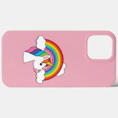 Eenhoorn en Regenboog met Wolken Kawaii Case-Mate iPhone Case (Achterkant (horizontaal))