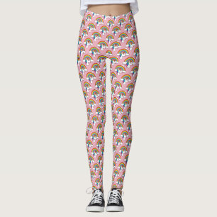 Eenhoorn en Regenboog met Wolken Kawaii Leggings
