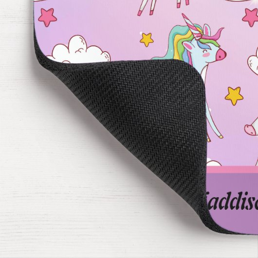 Eenhoorn en Regenboog Muismat (Hoek)