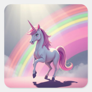 eenhoorn en regenboog Stickers