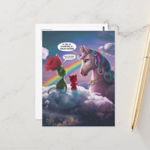 Eenhoorn en Schattigee beestjes Een leven van crea Briefkaart