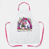 Eenhoorn Eten Ramen All-Over Print Schort (Voorkant)