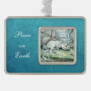 Eenhoorn Fantasy Art Vrede op Aarde Ornament