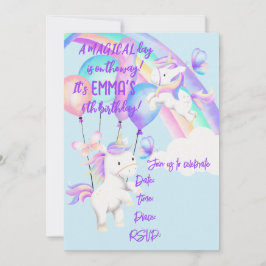 Eenhoorn Feest Uitnodiging