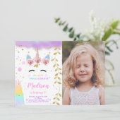 Eenhoorn Foto Kaart (Staand voorkant)