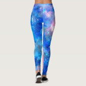 Eenhoorn Galaxy Night Sky Print Leggings (Achterkant)