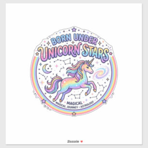 Eenhoorn Geboren Onder Eenhoorn Sterren Grappige P Sticker