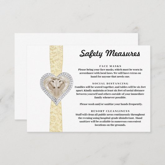 Eenhoorn Geel Kant Veiligheidsmaatregelen Informatiekaartje (Voorkant / Achterkant)