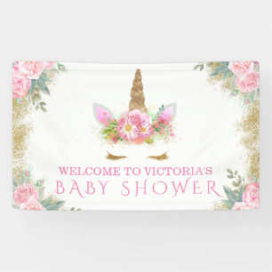 Eenhoorn Gezicht Eenhoorn Baby shower Banner