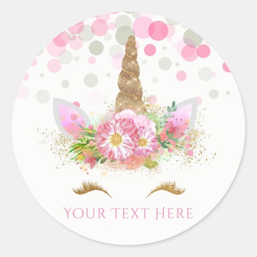 Eenhoorn Gezicht Stickers (Voorkant)