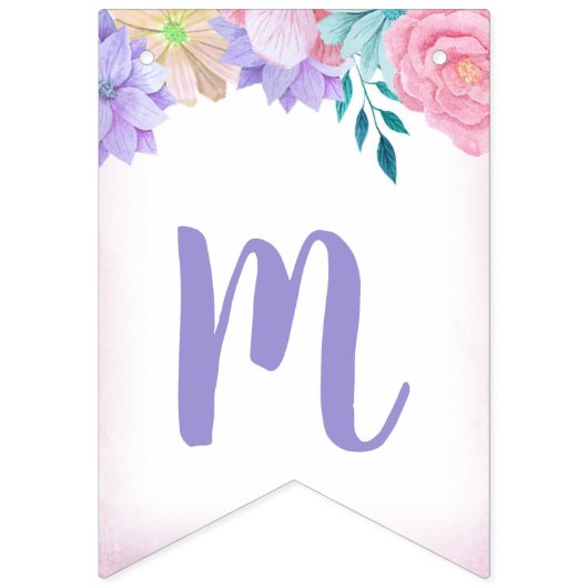 Eenhoorn Gezicht Verjaardagsbanner Gepersonaliseer Vlaggetjes (Derde vlag)