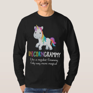 Eenhoorn Grammy Schattigee Magische Grappige Kerst T-shirt