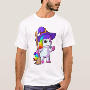 Eenhoorn Halloween Shirt voor Meisjes Heks Kostuum