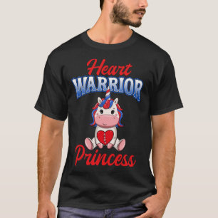 Eenhoorn Hart Warrior Prinses CHD Awareness Meisje T-shirt