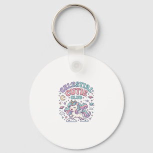 Eenhoorn Hemels Mutsy Club Retro Stijl Product G Sleutelhanger