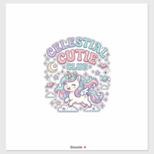Eenhoorn Hemels Mutsy Club Retro Stijl Product G Sticker