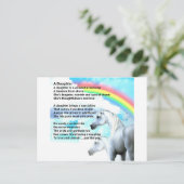 eenhoorn - het Gedicht van de Dochter Briefkaart (Staand voorkant)