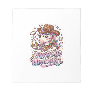 Eenhoorn Howdy Eenhoorn Cadeau Idee Sticker en Shi Notitieblok