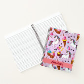 Eenhoorn Ice Cream Cone Pattern Notitieboek (Binnen)