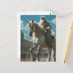 Eenhoorn in de stad briefkaart