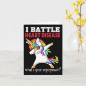 Eenhoorn in de strijd tegen hartziekte bewustzijn kaart (Gele Bloem)