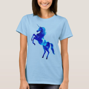 Eenhoorn in Deep Blue Pleiades Star Afbeelding T-shirt