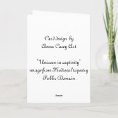 Eenhoorn in gevangenschap kaart (Achterkant)