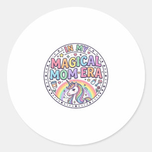 Eenhoorn In Mijn Magische Moeder Tijdperk Grappige Ronde Sticker