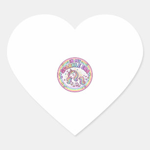 Eenhoorn In Mijn Schitterende Tijdperk Grappige Pr Hart Sticker