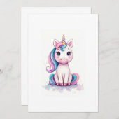 eenhoorn kaart (Voorkant / Achterkant)