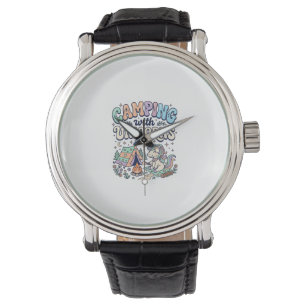 Eenhoorn Kamperen met Eenhoorns Kawaii Sticker en  Horloge