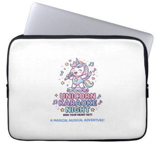 Eenhoorn Karaoke Nacht Vette Typografie Product Gr Laptop Sleeve