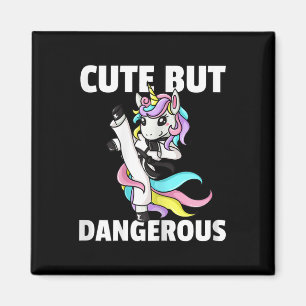 Eenhoorn Karate Gift Girl Taekwondo Jiu Jitsu MMA Magneet