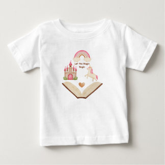 Eenhoorn Kasteel Regenboog Meisje Shirt | Sprookje