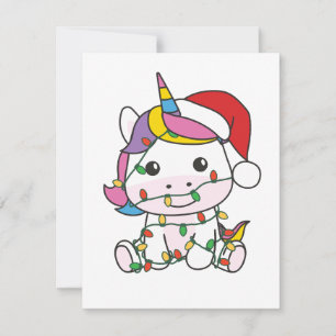 Eenhoorn Kerst Winter Dieren Vakantie Eenhoorns Feestdagenkaart