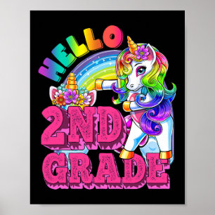 Eenhoorn Kinderen Hallo 2e Klas Flossen Poster