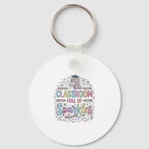 Eenhoorn Klaslokaal Vol met Glitters Originele Mer Sleutelhanger