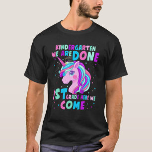 Eenhoorn Kleuterschool Afstuderen voor Meisjes Ged T-shirt
