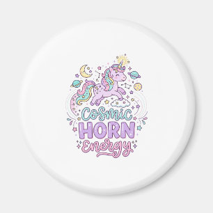 Eenhoorn Kosmische Hoorn Energie Schattig Pastel G Magneet