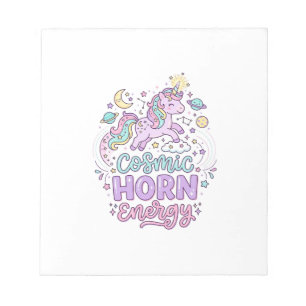 Eenhoorn Kosmische Hoorn Energie Schattig Pastel G Notitieblok