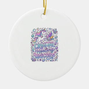 Eenhoorn Kristal Genezing Eenhoorn Cadeau Idee Vec Keramisch Ornament