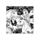 EENHOORN KUDDE, PAARD FANTASY RUBBER STEMPEL * Clo (Afrduk)