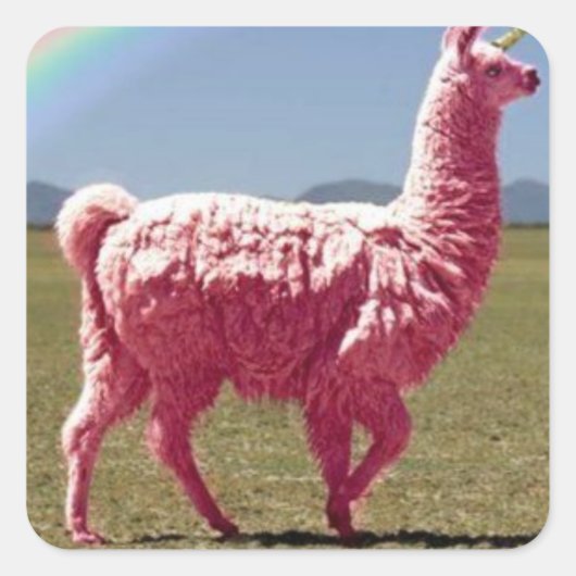 Eenhoorn-Lama Sticker (Voorkant)