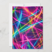 Eenhoorn Laten we Glow Crazy Neon Verjaardagsfeest Kaart (Achterkant)