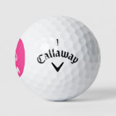 Eenhoorn Leuk Gepersonaliseerd Monogram Roze Golfballen (Logo)