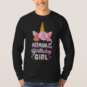 Eenhoorn Leuke Meemaw van de Verjaardags Meisje Mo T-shirt