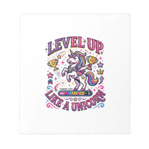 Eenhoorn Level Up Als een Eenhoorn Reclame Mooie G Notitieblok